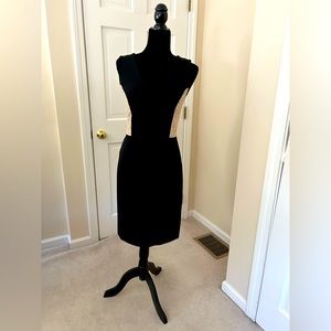 DKNYC black and dark ivory stretch dress